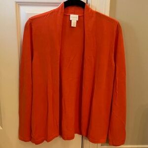 Chico’s Orange Cardigan Sweater -Size 1